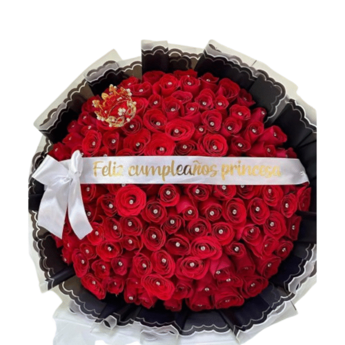 Maxi ramo VIP 100 rosas rojas - Imagen de 1