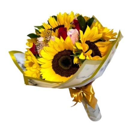 Girasoles y rosas Sapphire