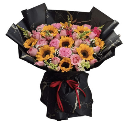 Topacio rosas y girasoles
