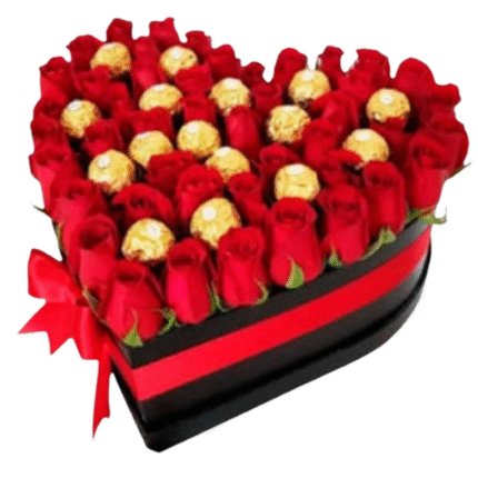 Corazón de rosas rojas Amor Infinito