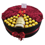 Rosas chocolates y bebida especial Pasion Dorada
