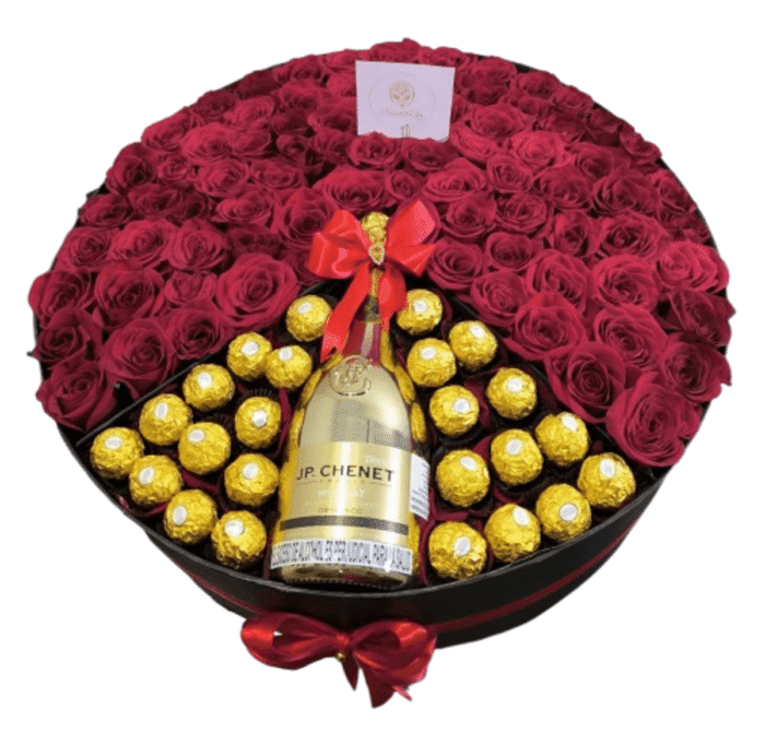 Rosas chocolates y bebida especial Pasion Dorada - Image 2