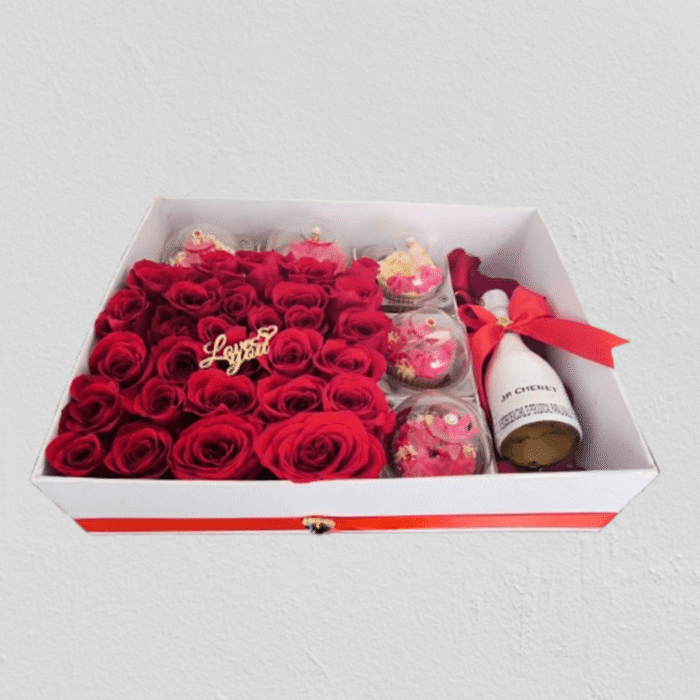 Rosas cupcake y vino Mariposas y Dulzura - Imagen de 3