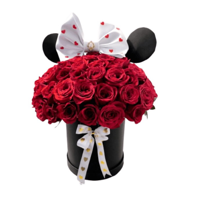 Caja Minnie 75 rosas rojas - Image 1