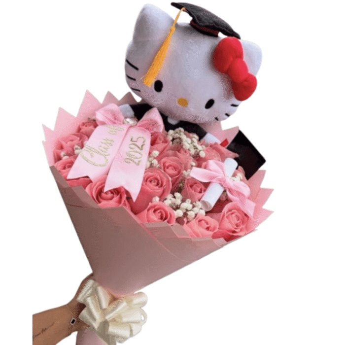 Grados rosas rosadas y peluche Tierno Triunfo - Imagen de 1