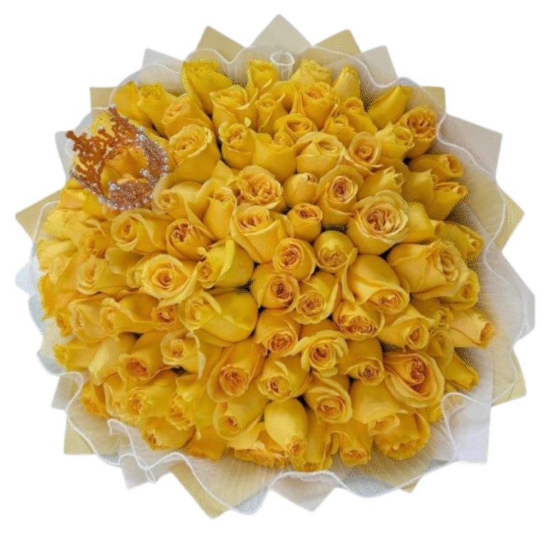 Ramo de 72 Rosas Amarillas – Alegría y Éxito