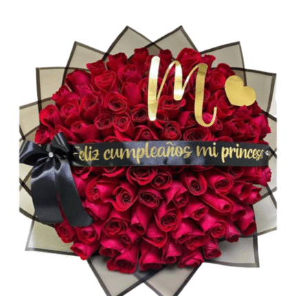 100 rosas rojas Bouquet Cupido