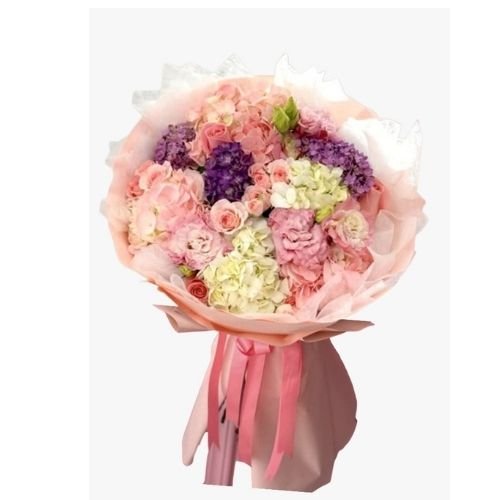 Ramo de Hortensias Premium en Tonos Pastel