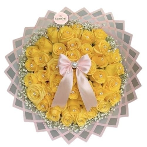 Ramo de 50 Rosas Amarillas Premium